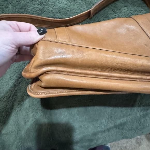 Coach Essex Vintage Briefcase British Tan Brown Leather Spring 80s USA Ship - Picture 6 of 16